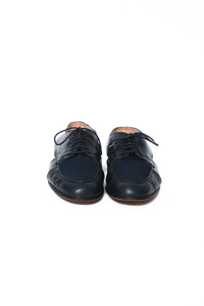 0585_NAVY LEATHER 41 VINTAGE CUT OUT BROGUES