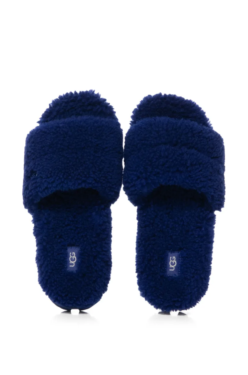 1130838 BLUE UGG FUR SLIPPERS