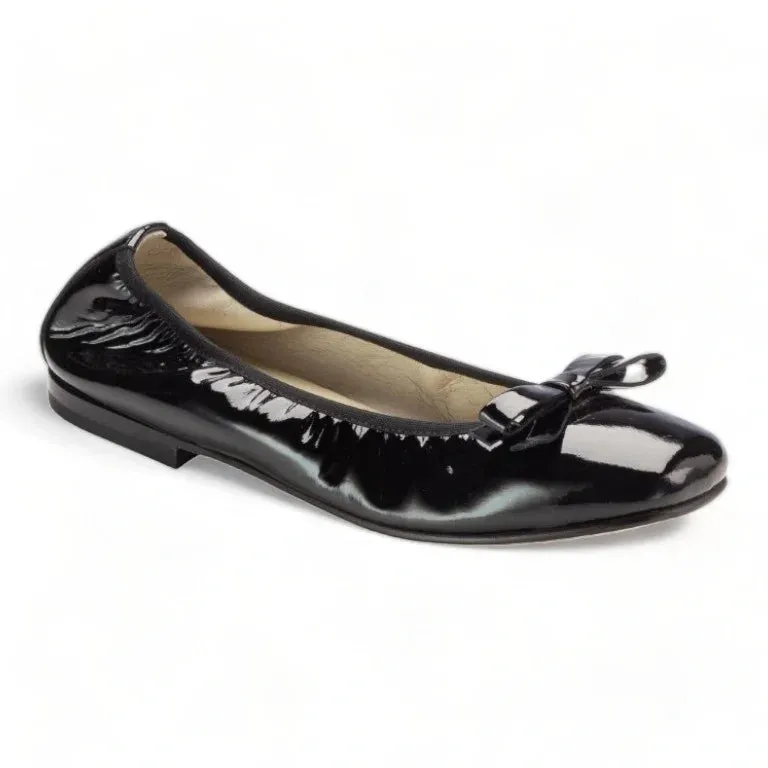 1376 - Black Patent Leather Flats for Girl by London Kids