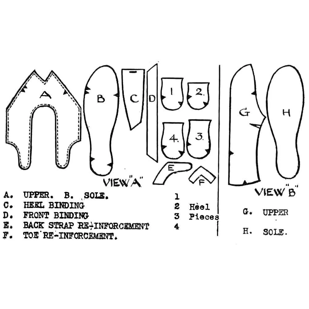 1940s Pattern, Slippers & Open-Toe Shoes - Size 4