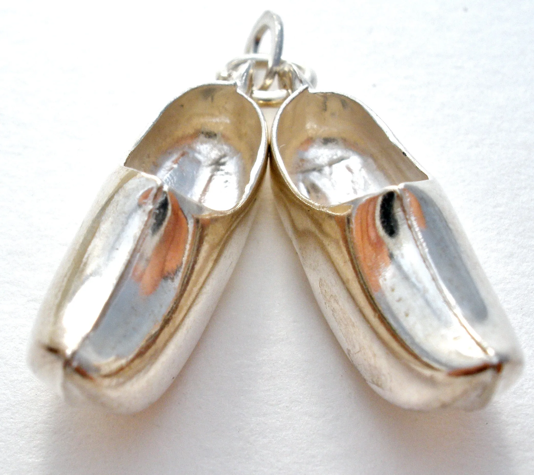 835 Silver Charm Pair of Dutch Shoes Vintage