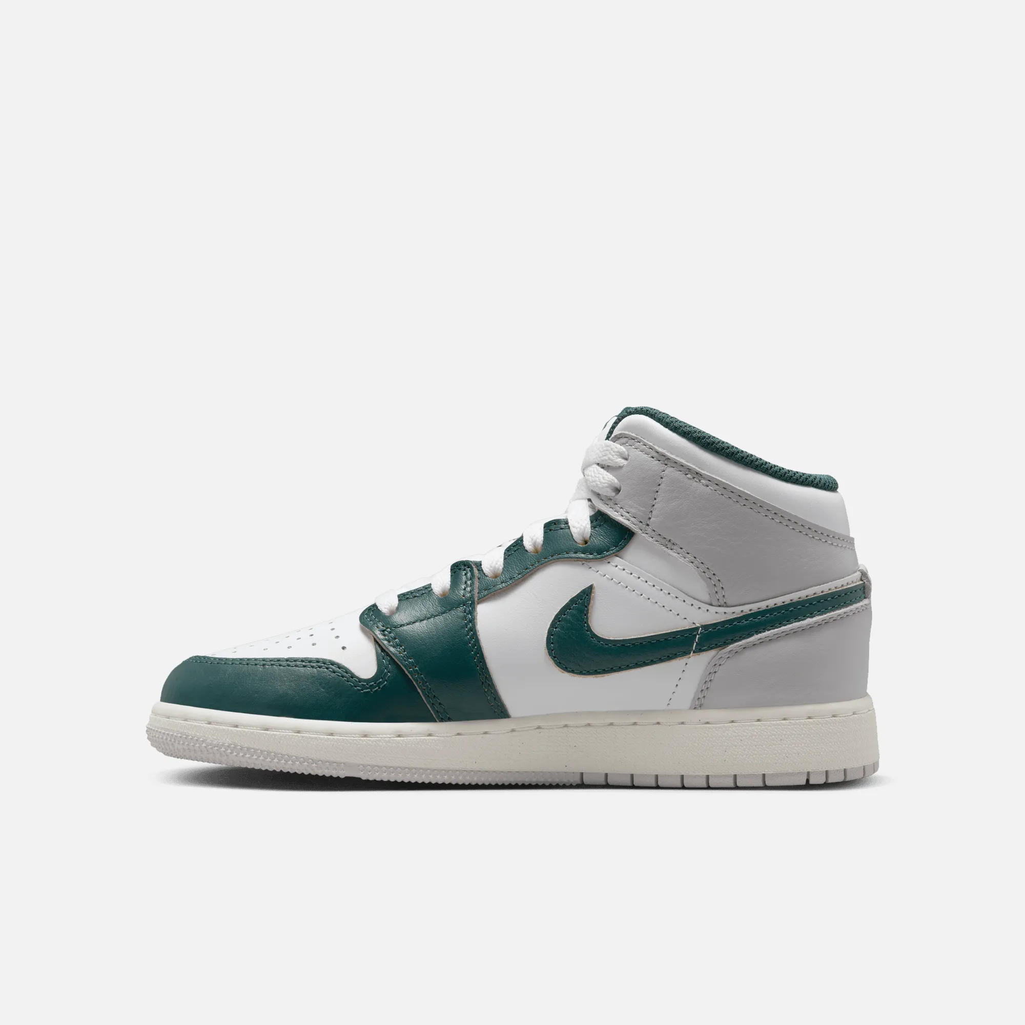 Air Jordan Big Kids' 1 Mid SE Oxidized Green (GS)