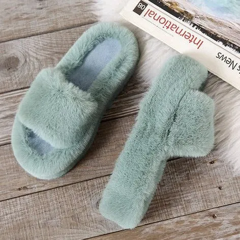 Alicia Faux Fur Slippers - Buy 1 Get 1 Free