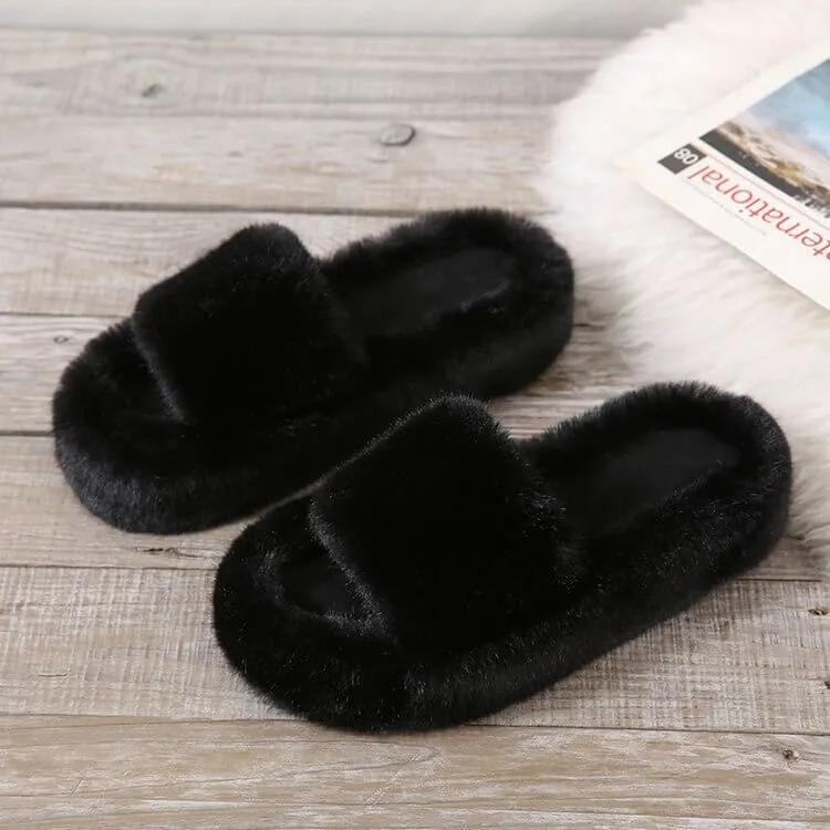 Alicia Faux Fur Slippers - Buy 1 Get 1 Free