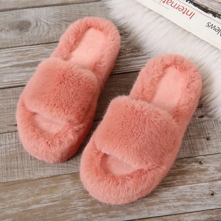 Alicia Faux Fur Slippers - Buy 1 Get 1 Free