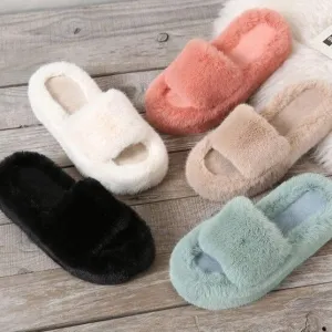 Alicia Faux Fur Slippers - Buy 1 Get 1 Free