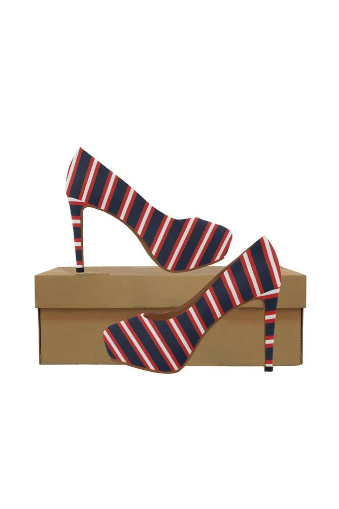 Americana Striped High Heels