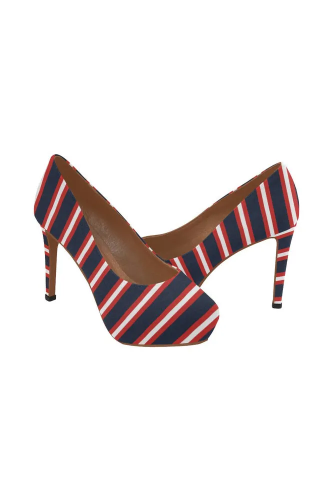 Americana Striped High Heels