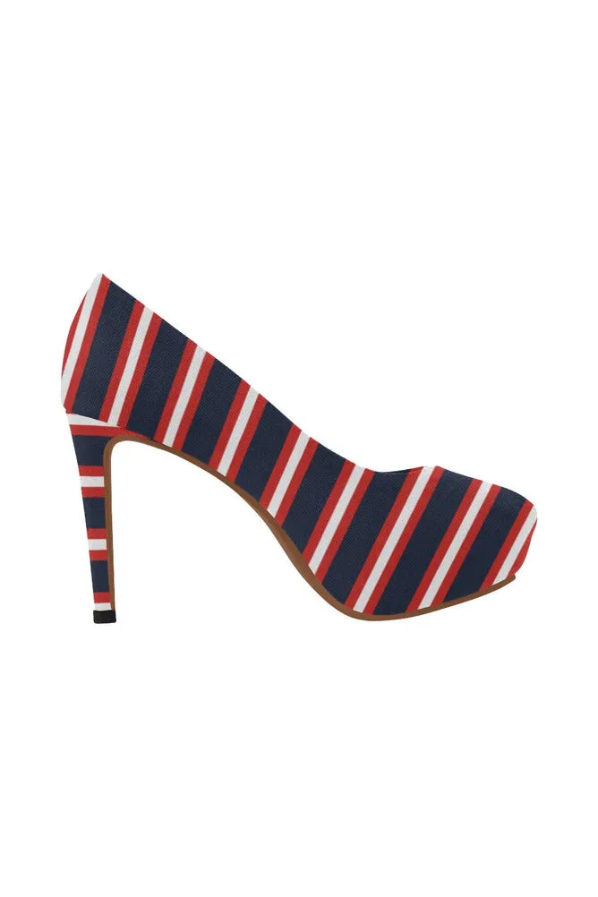 Americana Striped High Heels