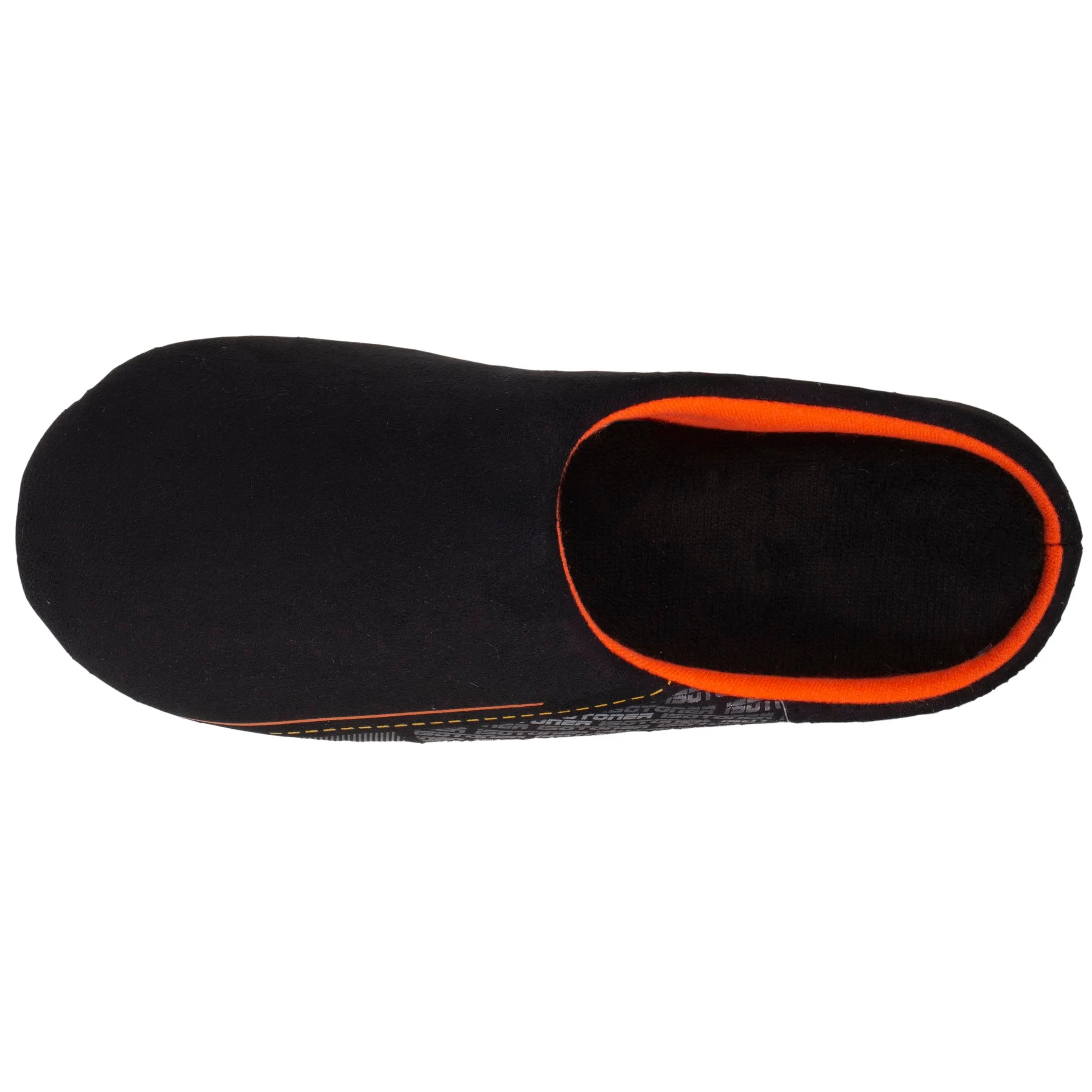 Chaussons mules Homme Noir Orange