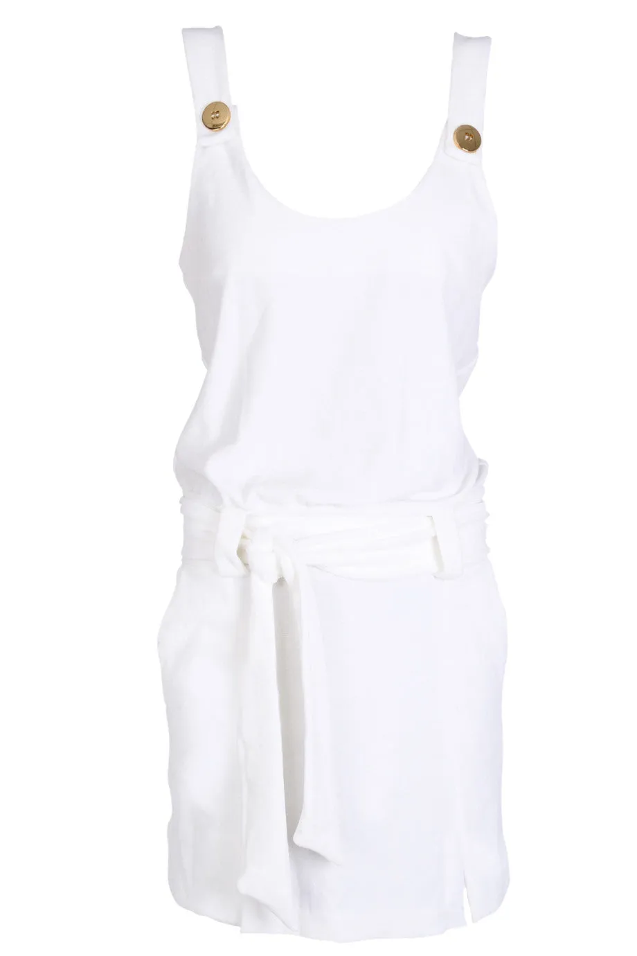 CLUBE BOSSA VELOUR Cream Cotton Dress