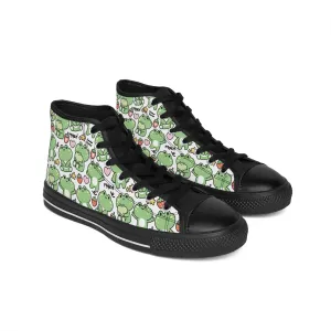 Cute Frog Pattern Women's Classic Sneakers