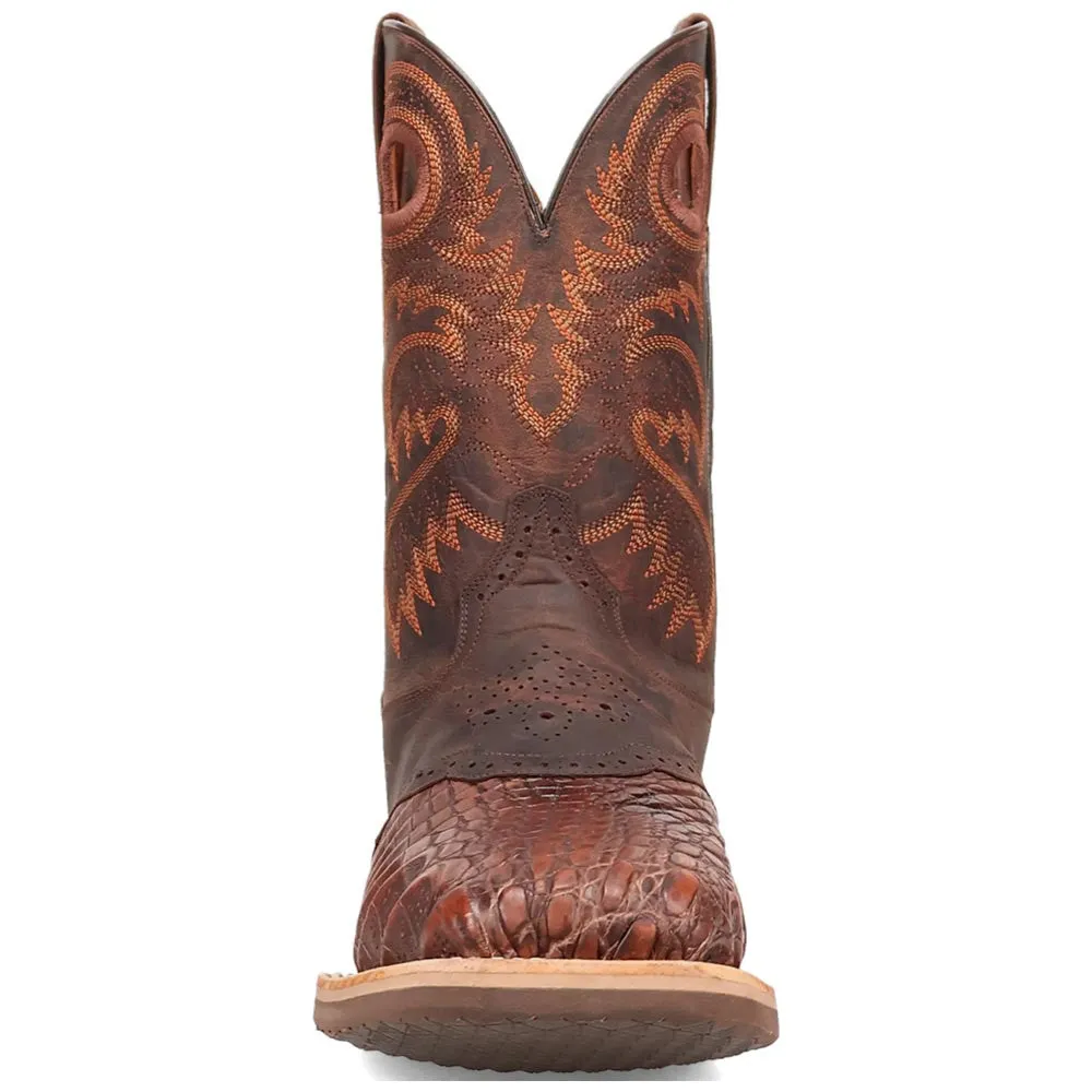 Dan Post Men's Egan Brown Caiman Leather Western Boots