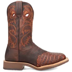 Dan Post Men's Egan Brown Caiman Leather Western Boots