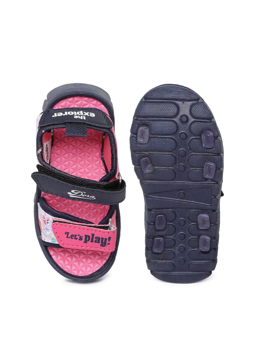 Dora by toothless Kids Girls Navy Sports Sandals