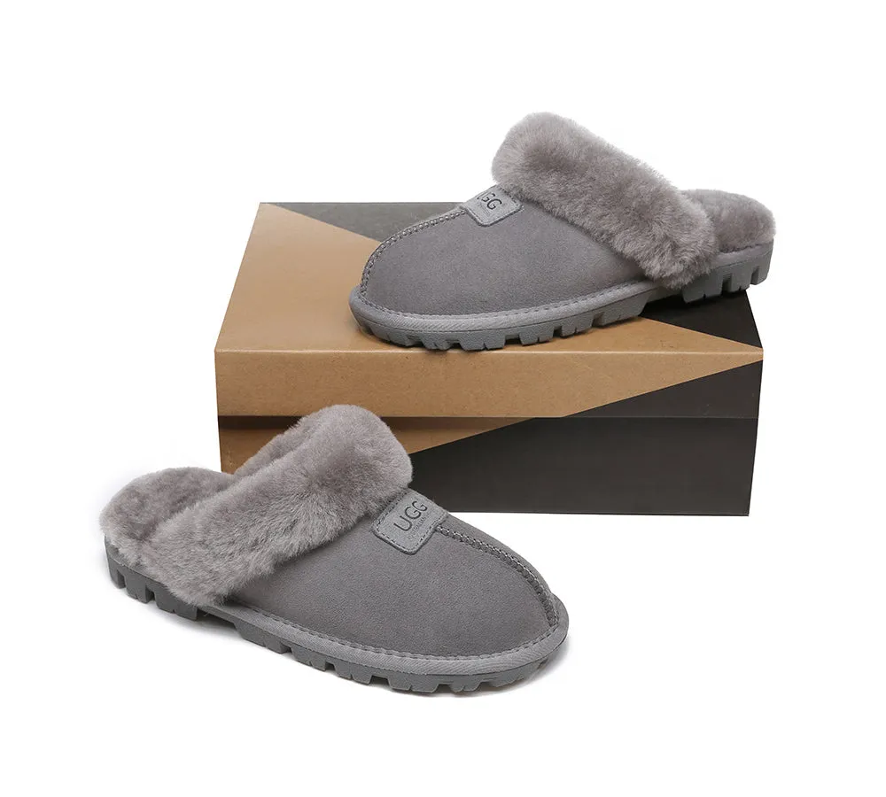 Double Face Sheepskin Wool Home Slippers Suzie Scuff