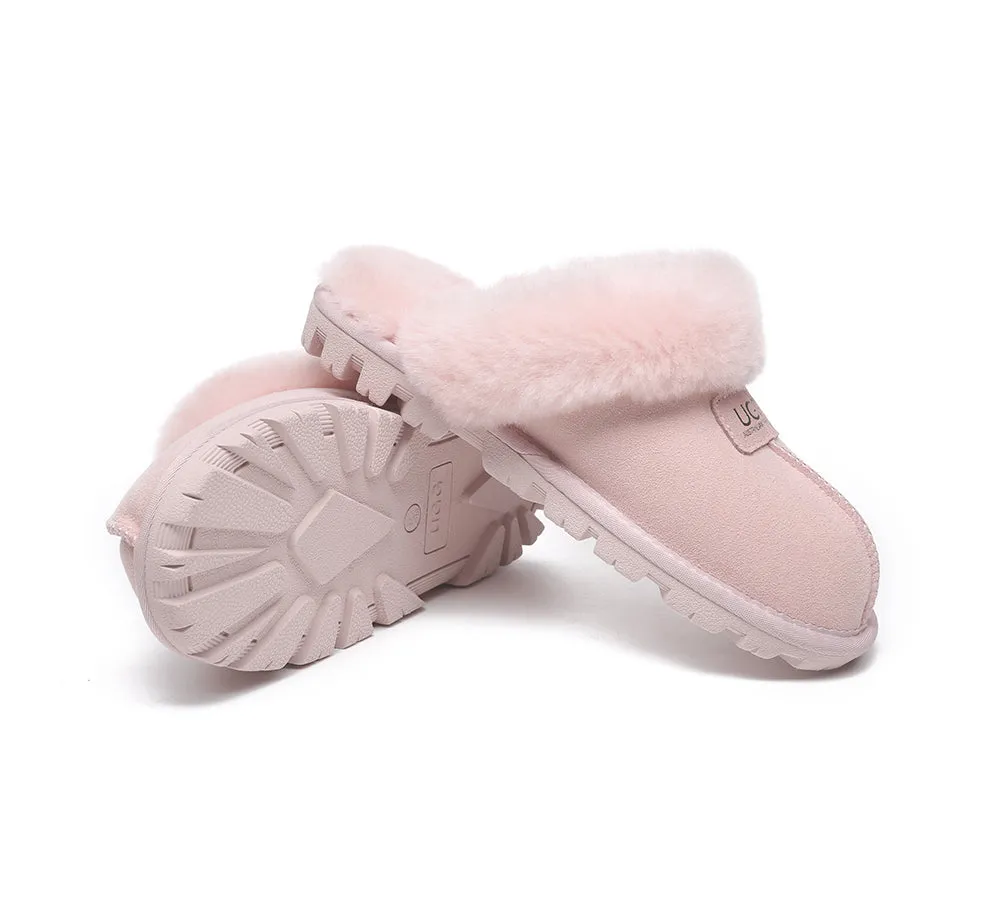 Double Face Sheepskin Wool Home Slippers Suzie Scuff