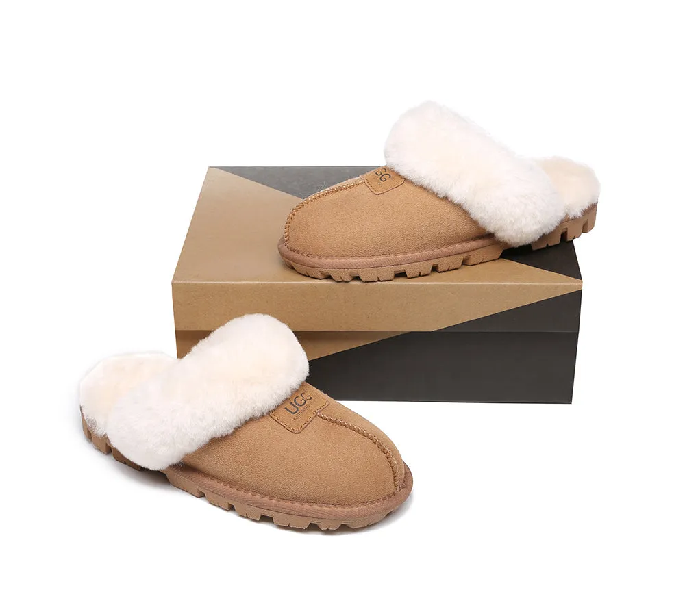 Double Face Sheepskin Wool Home Slippers Suzie Scuff