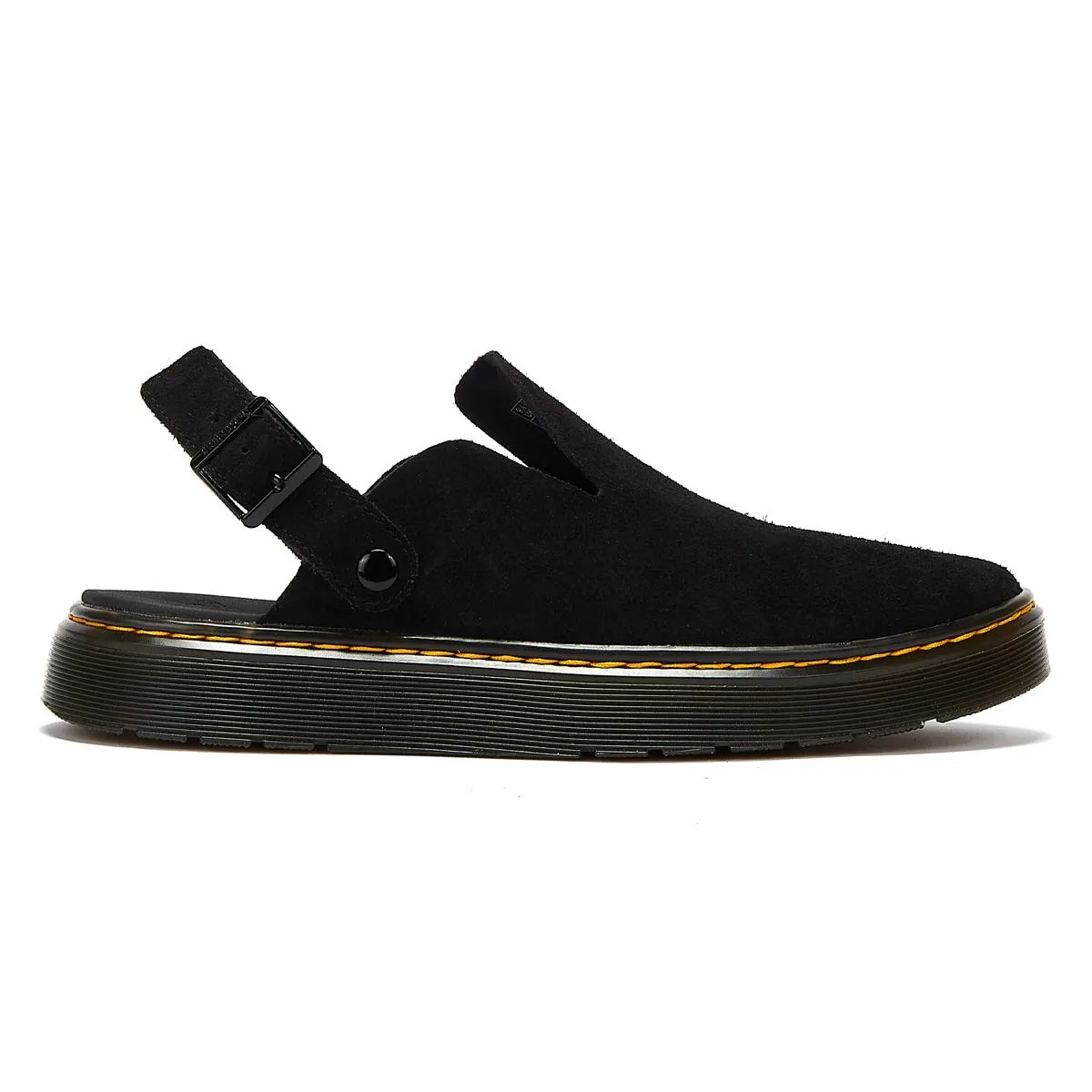 Dr. Martens Carlson EH Suede Moss Back Mens Black Mules