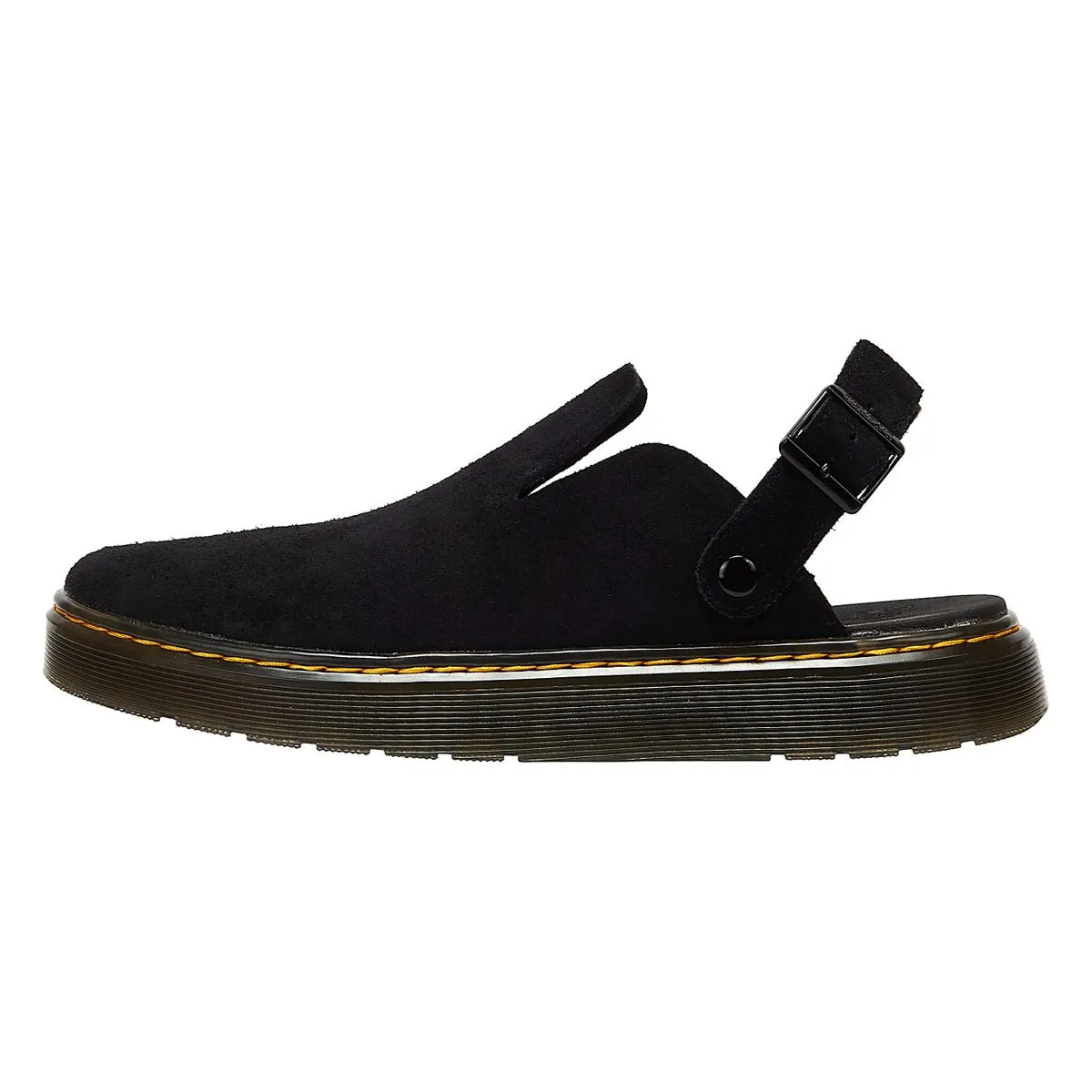 Dr. Martens Carlson EH Suede Moss Back Mens Black Mules