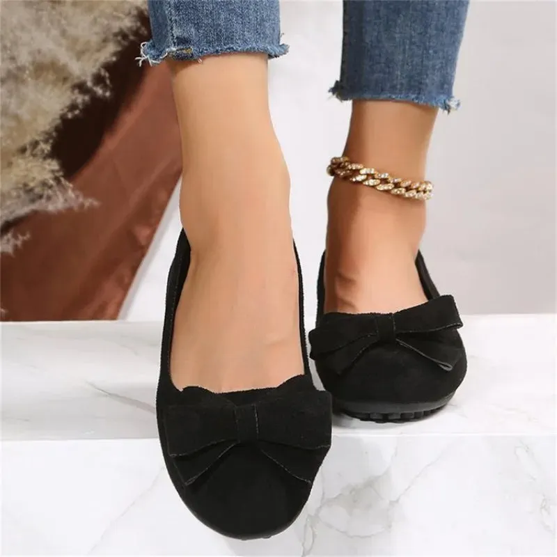 Fiona – Women's Elegant Bow Accent Flats