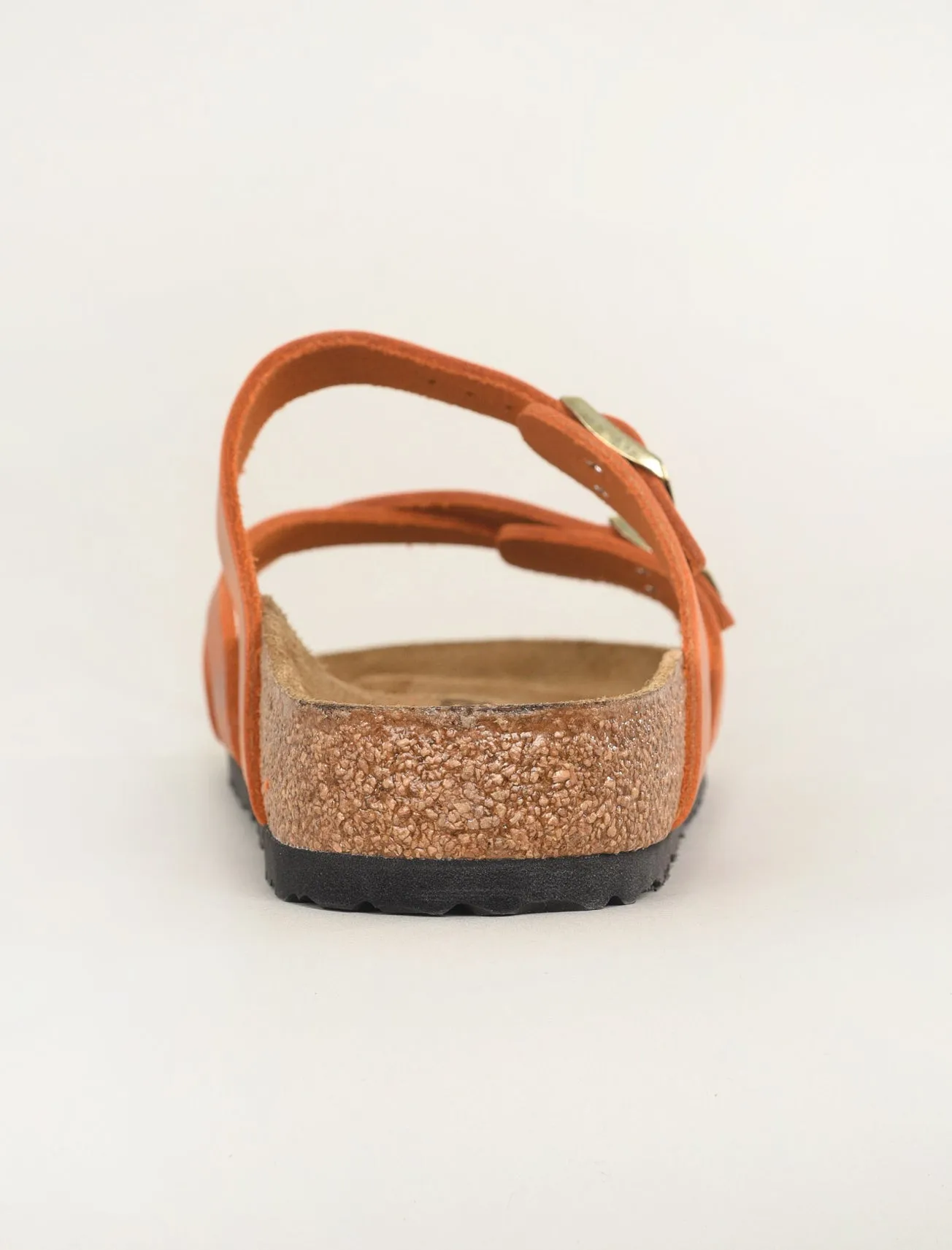 Franca Oiled Leather Sandal, Burnt Orange