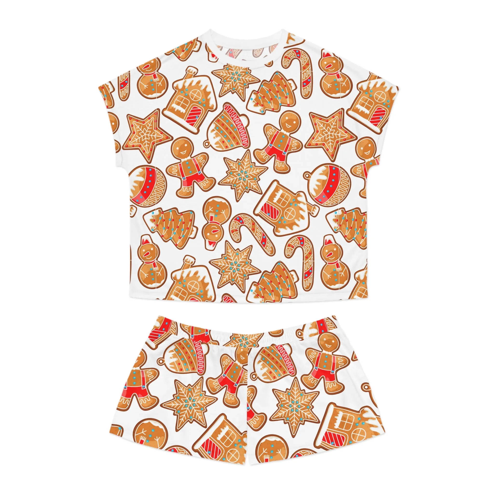 Gingerbread Pajama Set for Women | Christmas Loungewear | Festive Two-Piece Sleepwear Gift