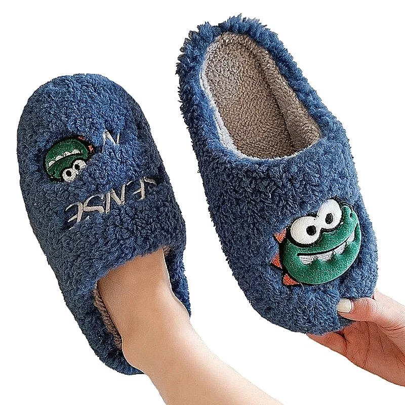 Groovywish Cute Fur Slippers For Women Nonslip Winter Home Slides