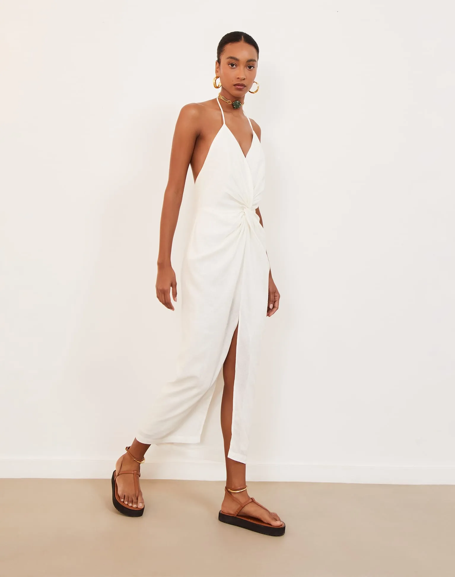 Kana Midi Dress - Off White