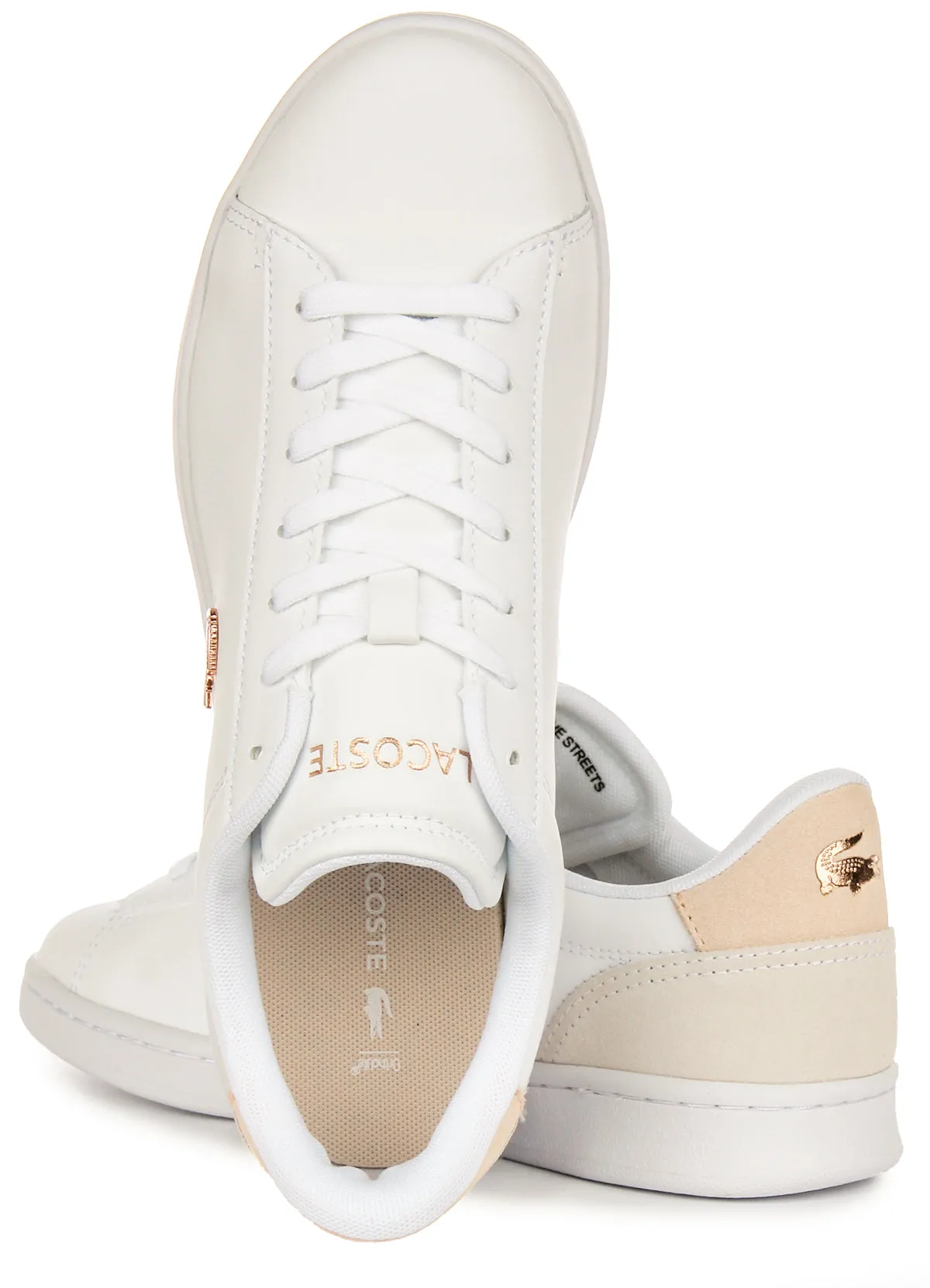 Lacoste Carnaby Set In White Pink For Women