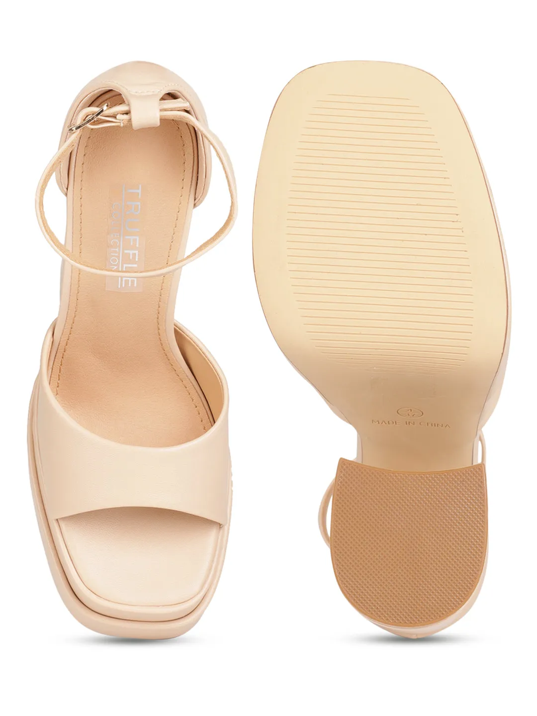 Nude PU Strappy Block Sandals (TC-GOWN2-NUD)