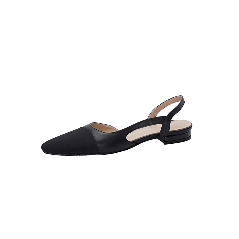 Peace Cap Toe Slingback Flats