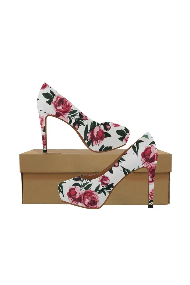 Pink & White Women's High Heels