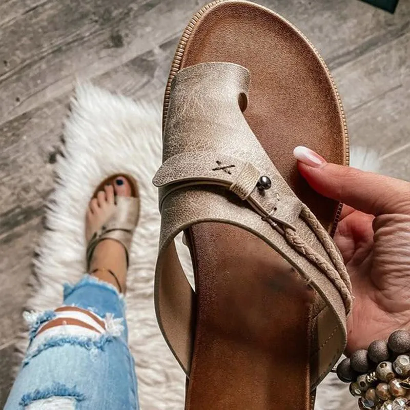 Purpdrank - Women Shoes Summer Roman Women's Sandals Light Ladies Casual Shoes Clip Toe Vintage Slip-On Beach Sandals Sandalias Mujer