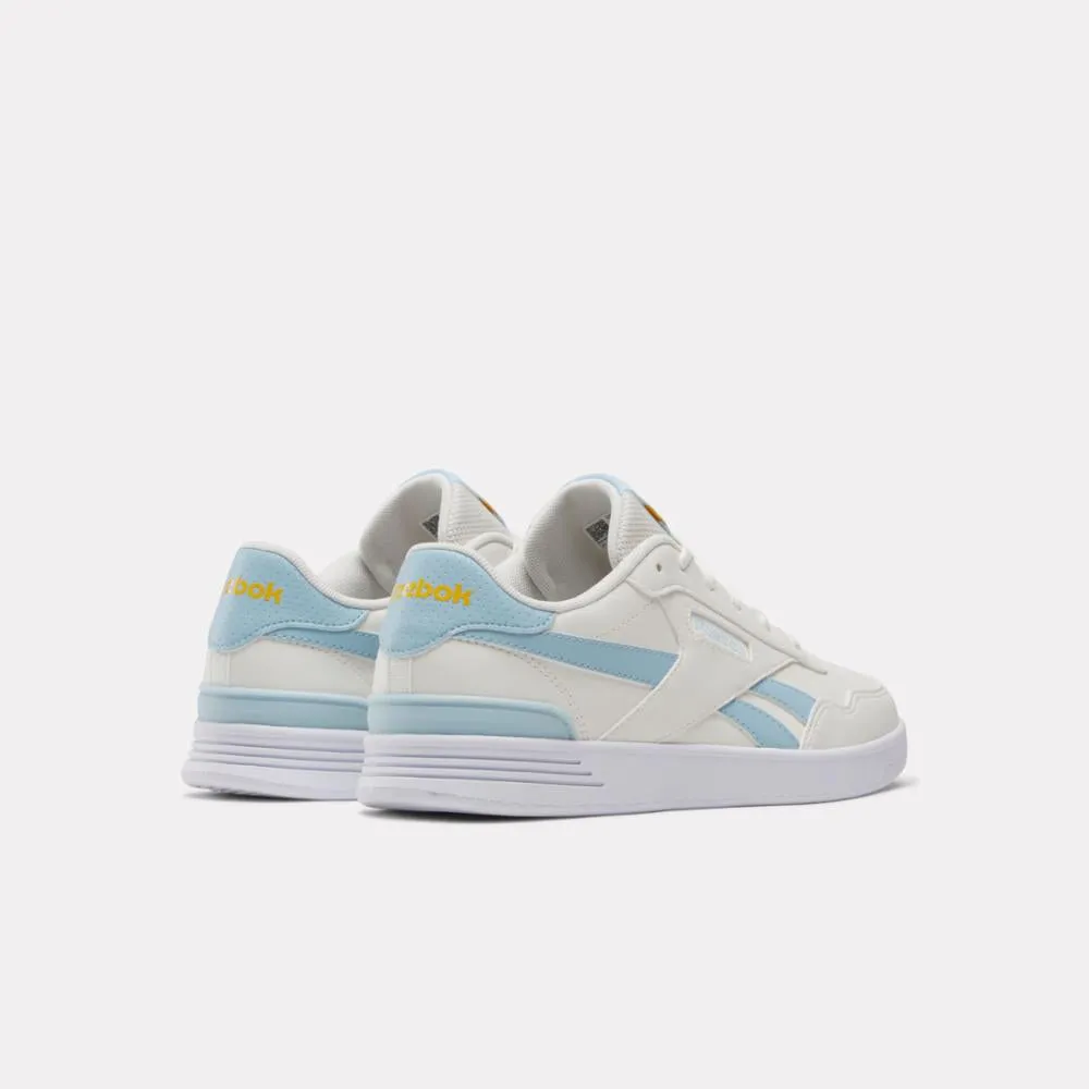 Reebok Footwear Women Reebok Court Advance Clip Shoes CHALK/SOFTBLUE/FIERCEGOLD