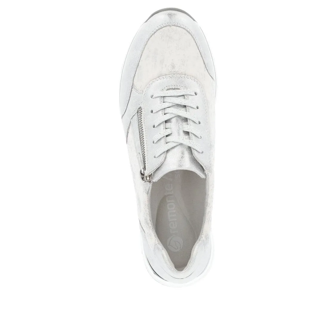 Remonte R6700-91 Odessa White And Silver Combination Trainers