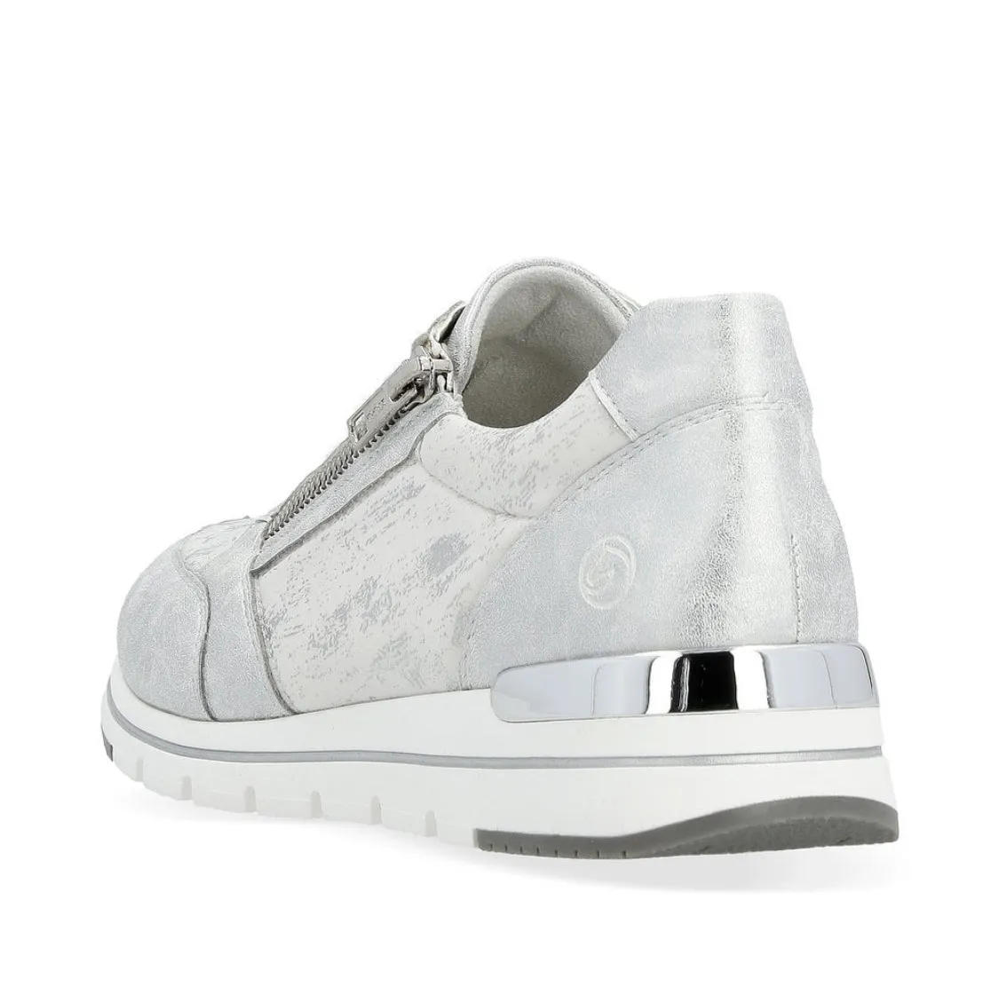 Remonte R6700-91 Odessa White And Silver Combination Trainers