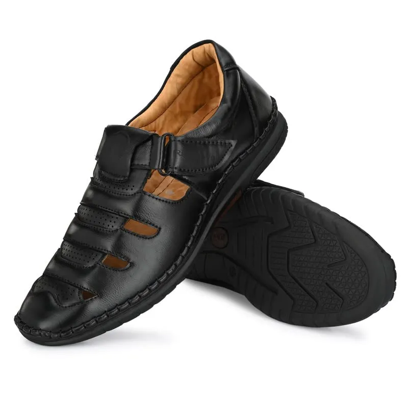 Rising Wolf Synthetic Leather Sandal For Kid Boys - 4 UK