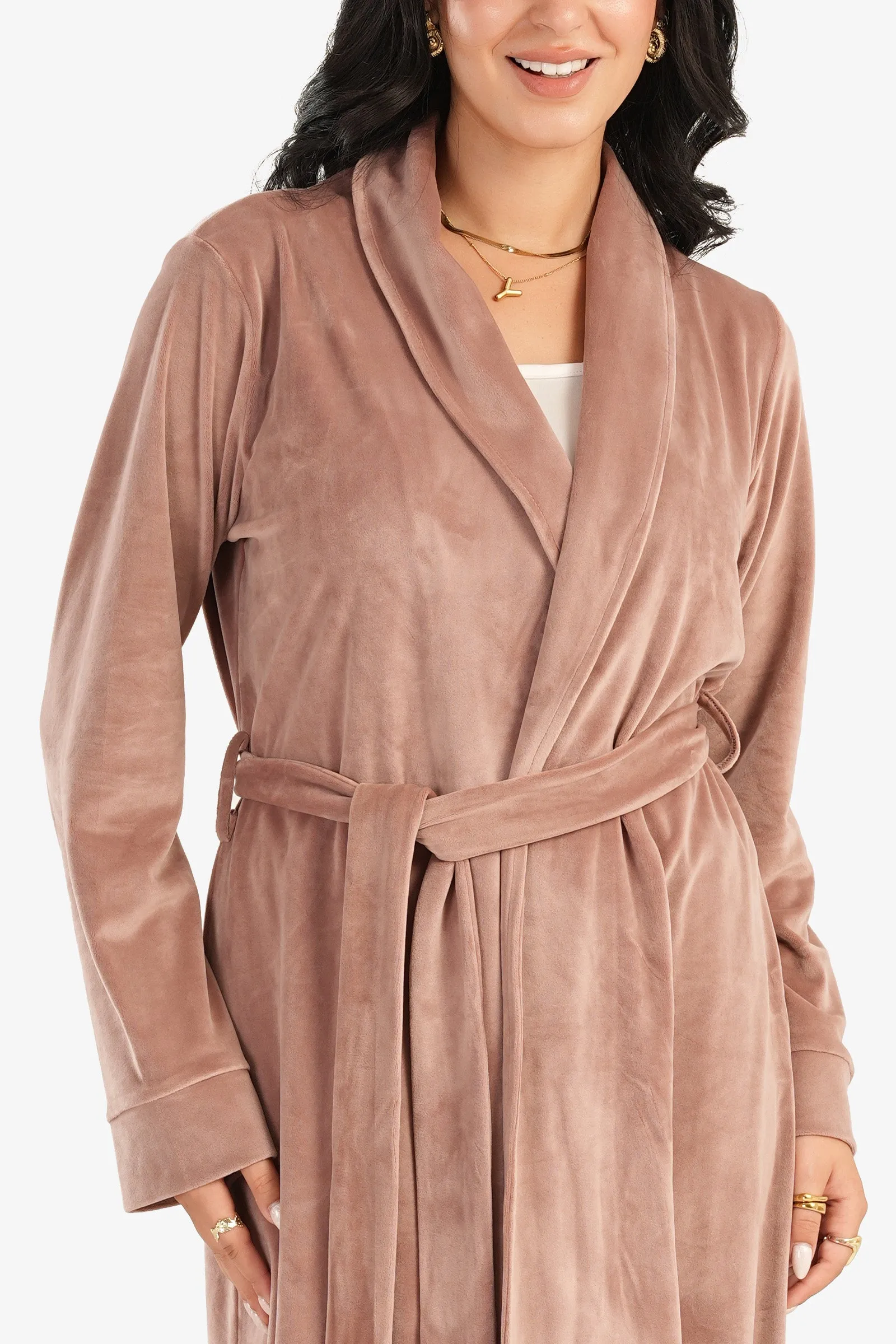 Shawl Collar Long Robe