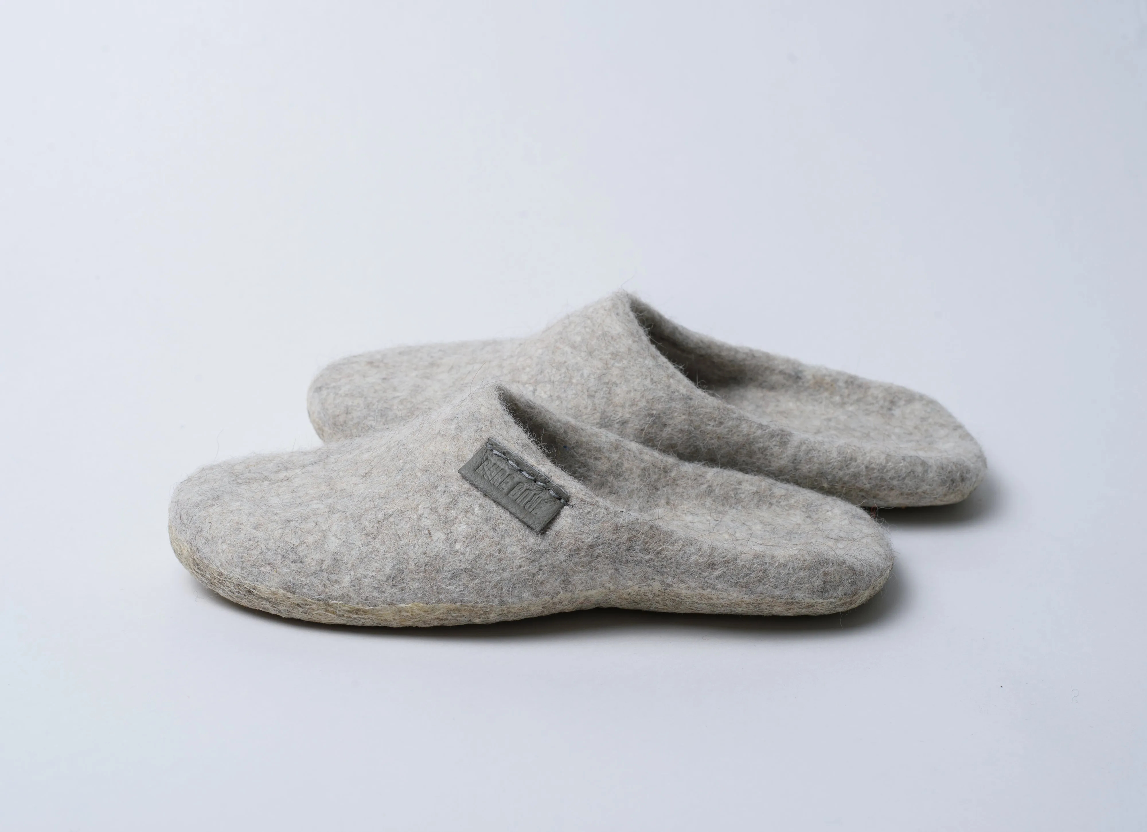 Silk and Alpaca Backless Slippers for Women