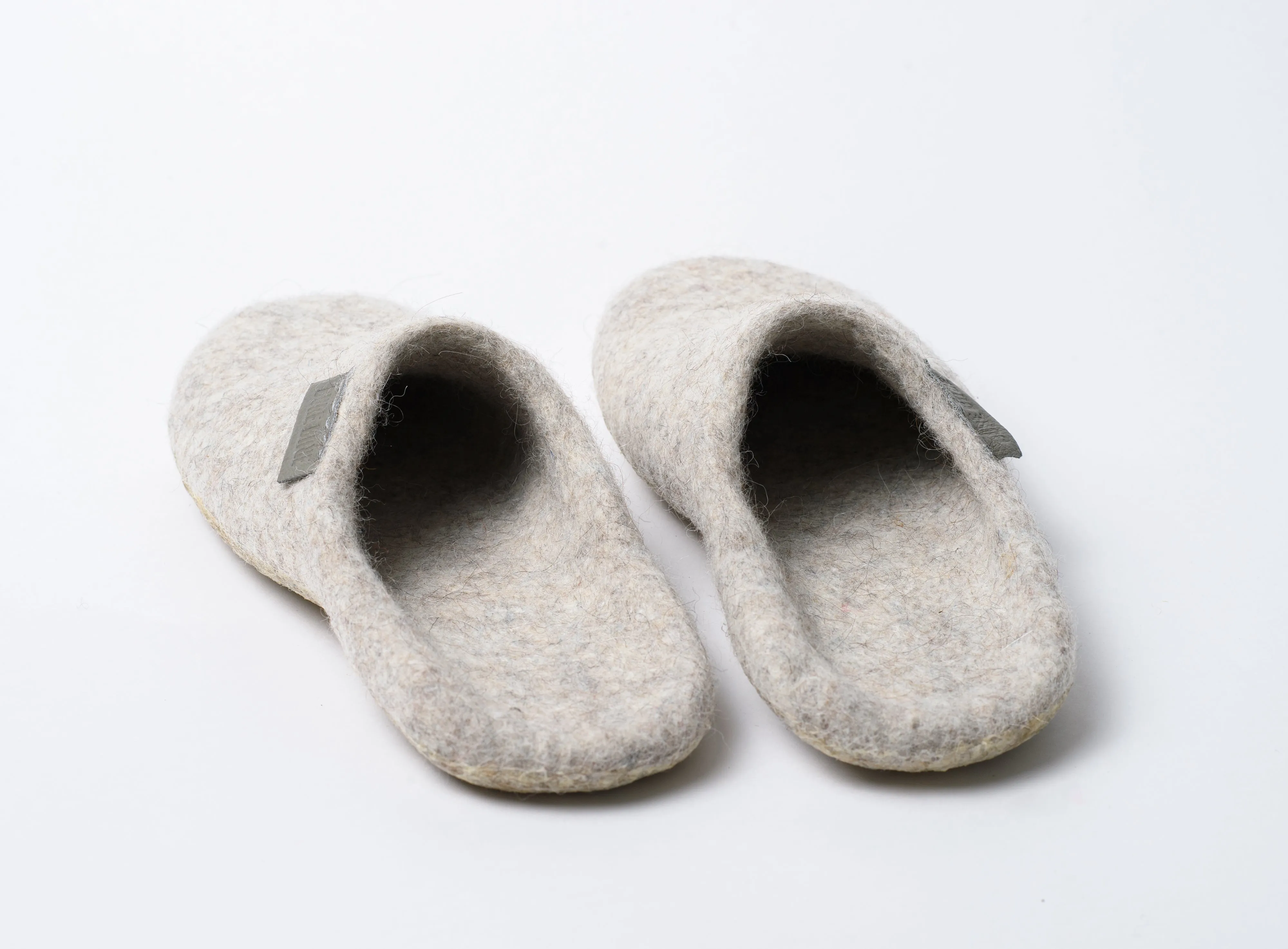 Silk and Alpaca Backless Slippers for Women