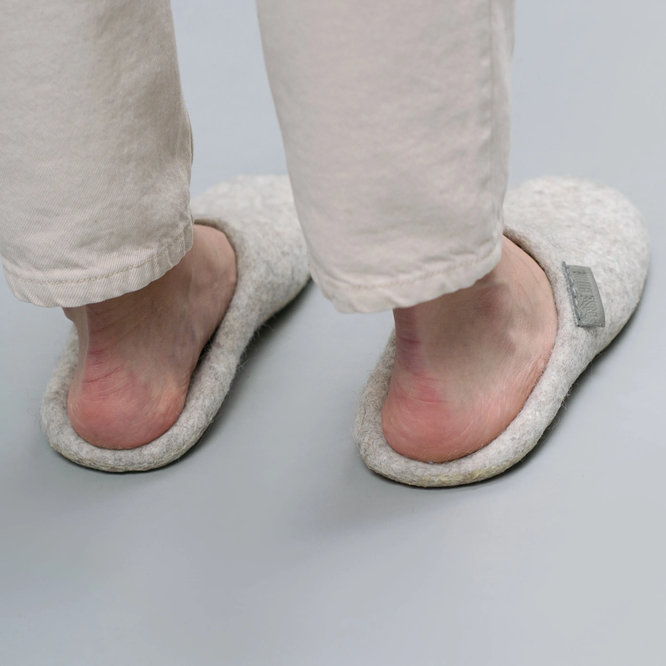 Silk and Alpaca Backless Slippers for Women