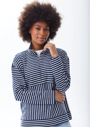 The Zip-Up Sweatshirt - Striped - Discontinued Colors