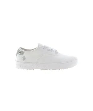 US POLO WOMENS CANVAS SNEAKERS WITH USPA DETAILS AND CUPSOLE OUTSOLE