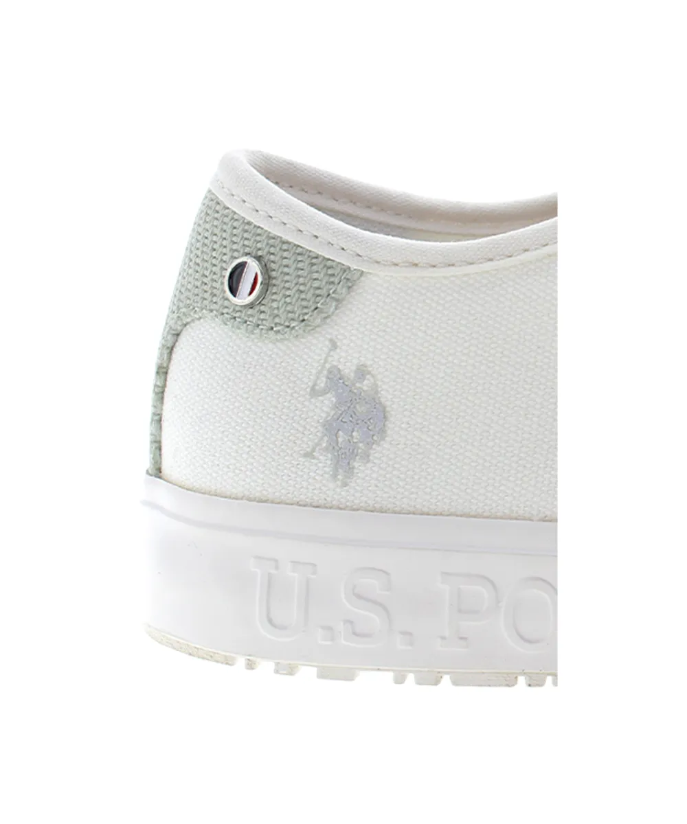 US POLO WOMENS CANVAS SNEAKERS WITH USPA DETAILS AND CUPSOLE OUTSOLE