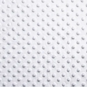 White Minky Fabric by the Yard | Oeko-TEX Certified Plush | 60" Wide for Baby Blankets & More