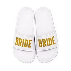 WOMEN'S BRIDAL PARTY SLIDE SANDALS - BRIDE