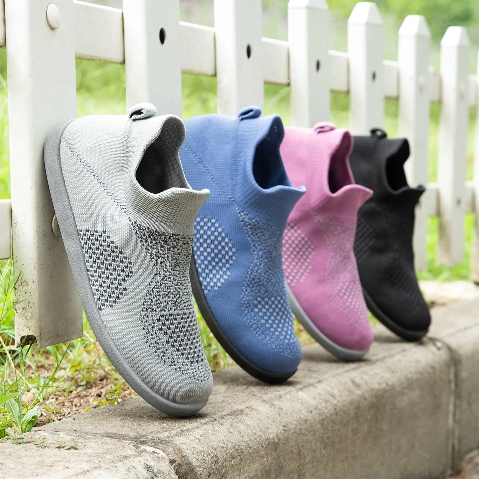 Womens Sock Slippers Slip on Outdoor House Shoes