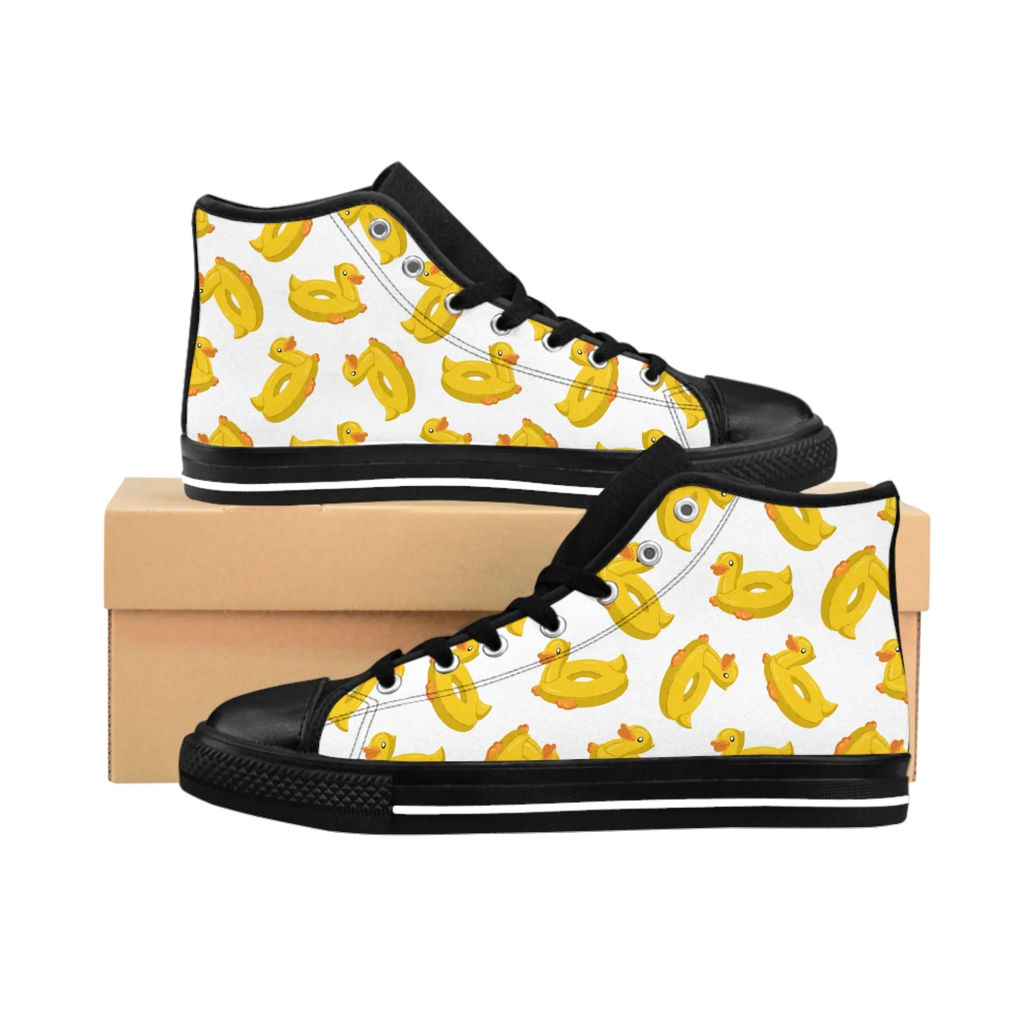 Yellow Duck Pool Float Women's Classic Sneakers